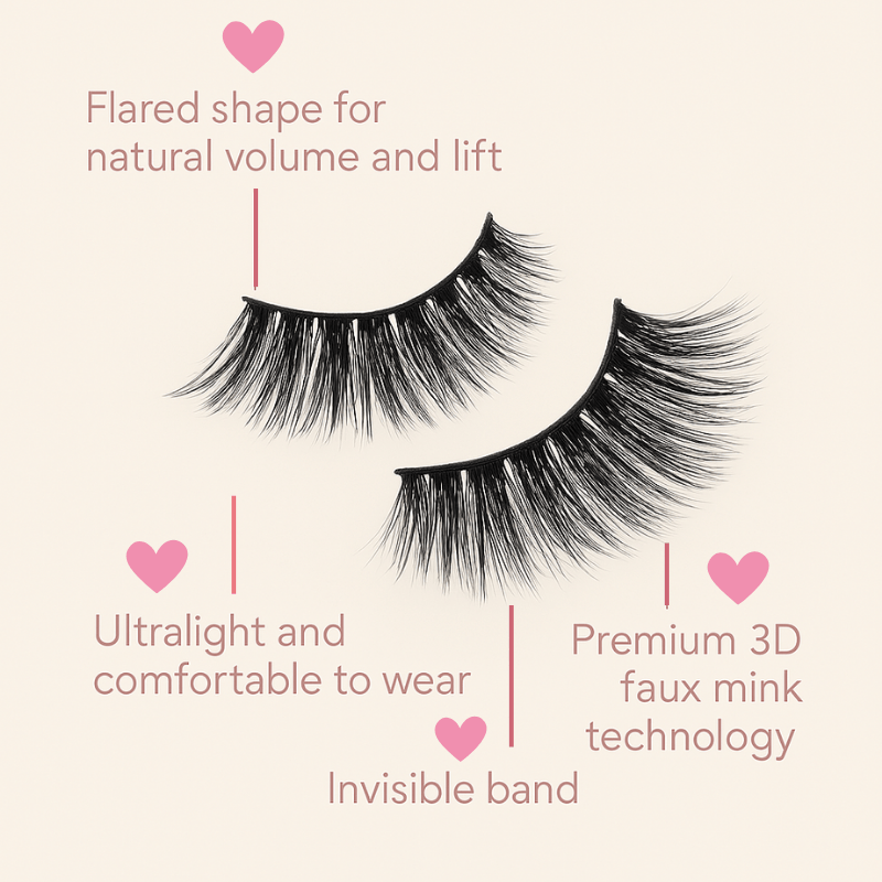 Natural Flutter 3D Lashes x5